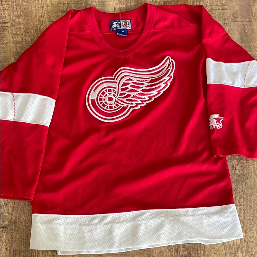 STARTER Red and White Hockey Jersey